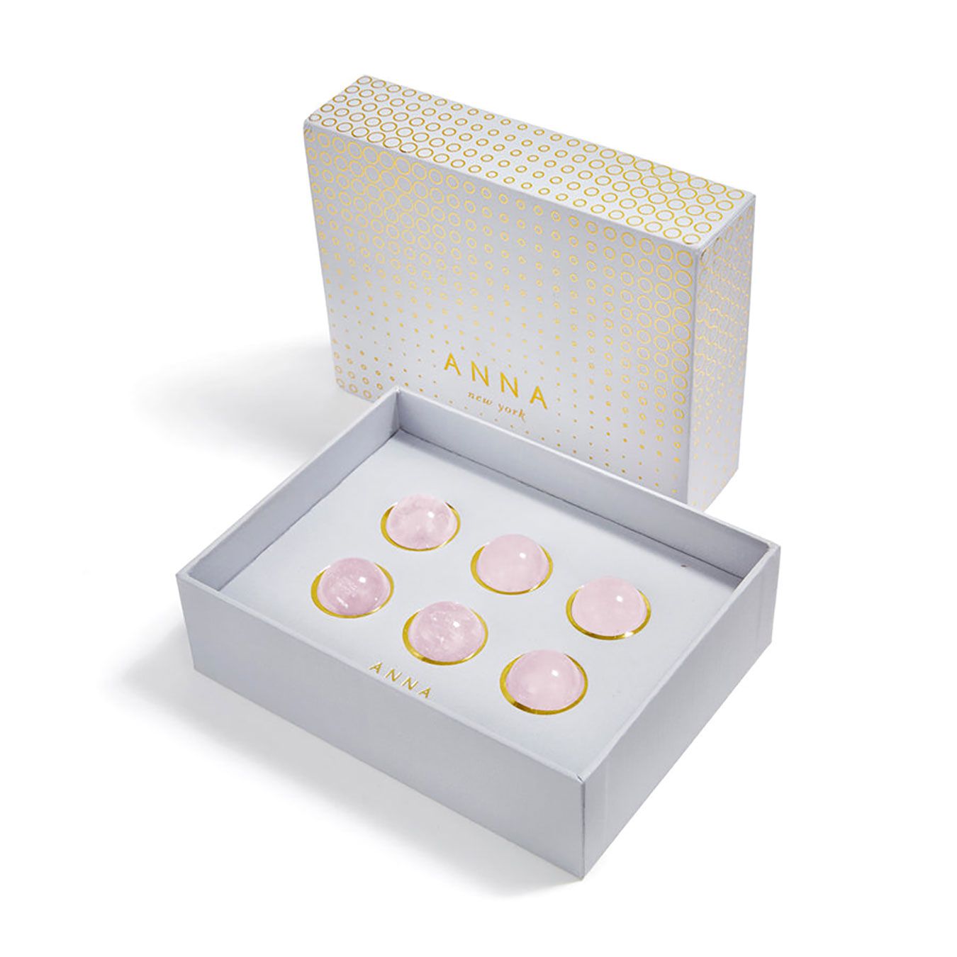 Anna New York Vida Wine Gems Rose Quartz Ser of 6 WG-002, 810345027309