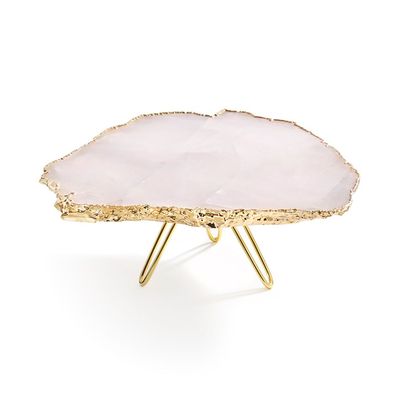 Anna New York Torta Cake Stand Rose Quartz and Gold TOR-CKLG-61G, 810345029808