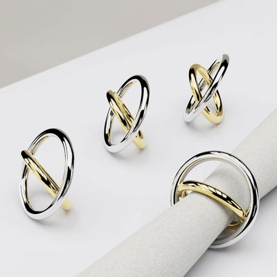 Anna New York Ring Napkin Rings Set of 4 RIN-NRS4-02D, 850058256429