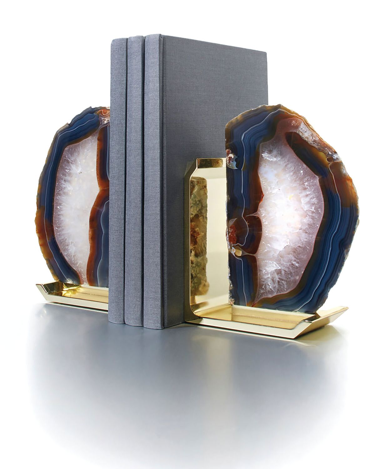 Anna New York Fim Bookends Agate and Gold Set of 2 FIM-BEOS-21B, 810345028986