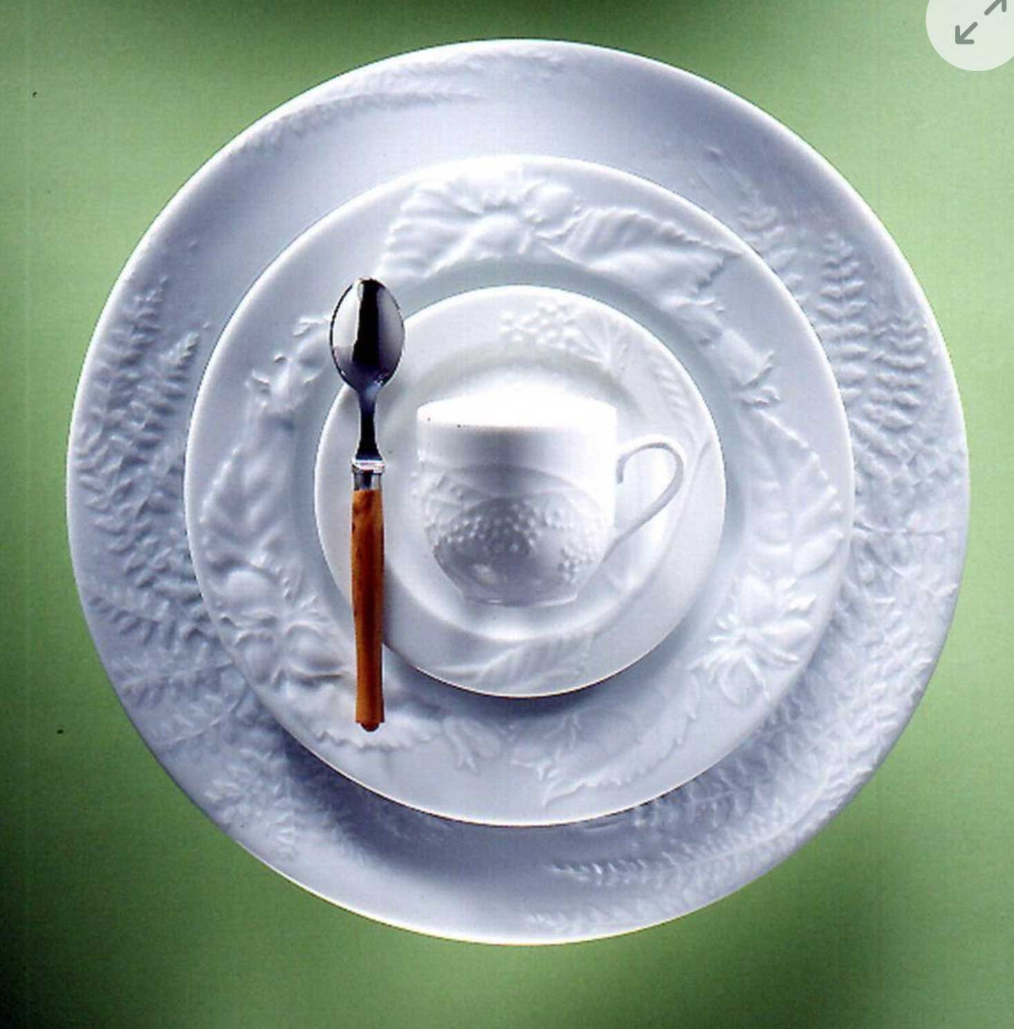 Philippe Deshoulieres Promenade White Breakfast Saucer, SG-PR, 3104360014800