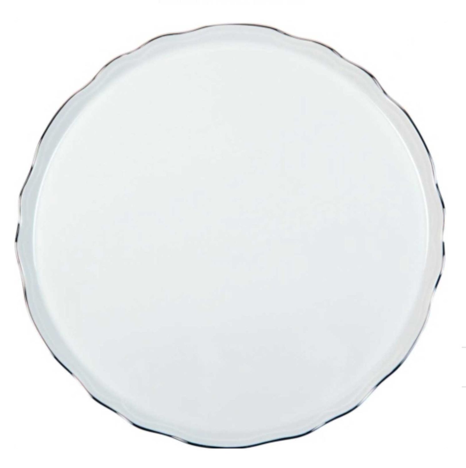 Philippe Deshoulieres Colbert White Round Cake Platter, PTA-CO, 3104360440456