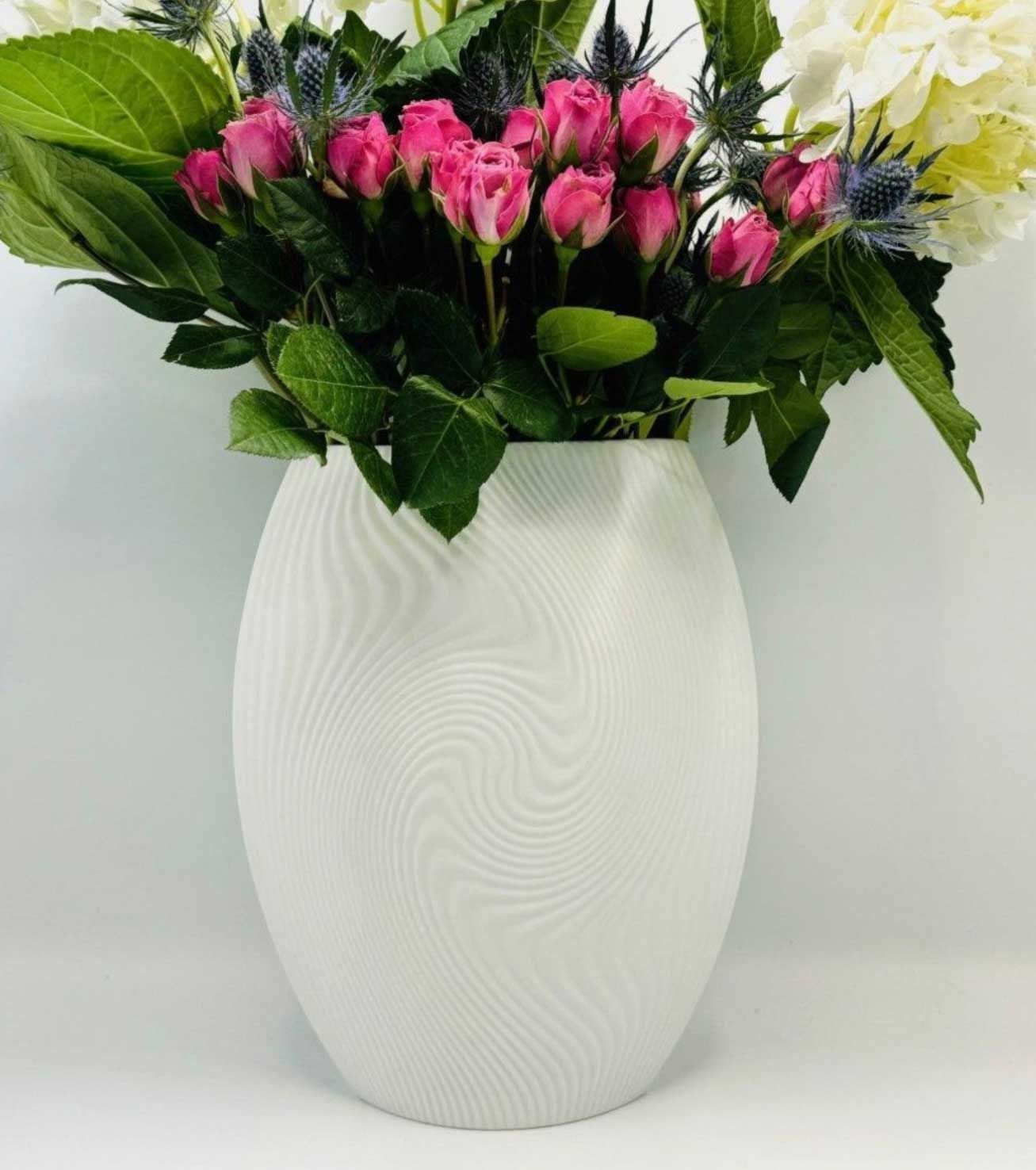 Philippe Deshoulieres Nara Vase Matte White Medium 10.6 Inch, 15037, 3104361216128