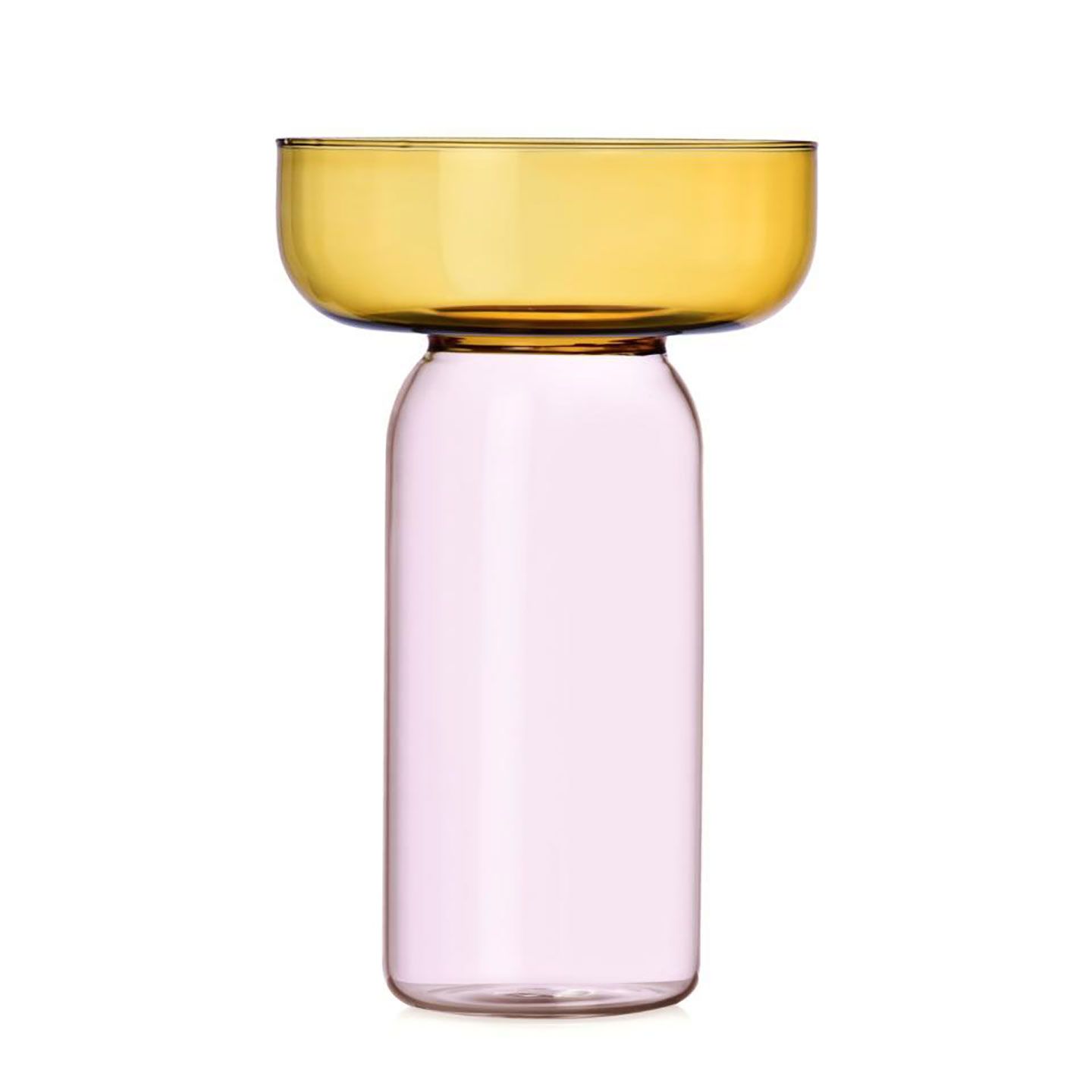 Ichendorf Aura Cylinder Vase Amber-Pink 12.2 Inch IC367.220, 790955321953
