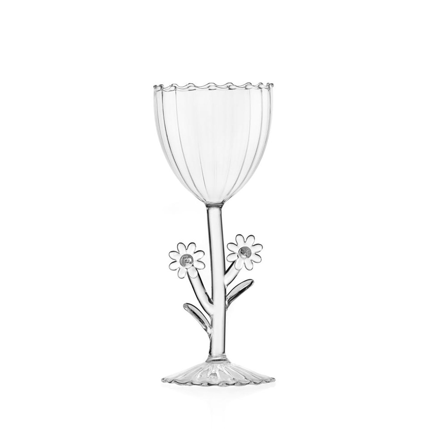 Ichendorf Botanica Stemmed Glass Daisy Clear 9.5 oz IC354.287, 790955396104