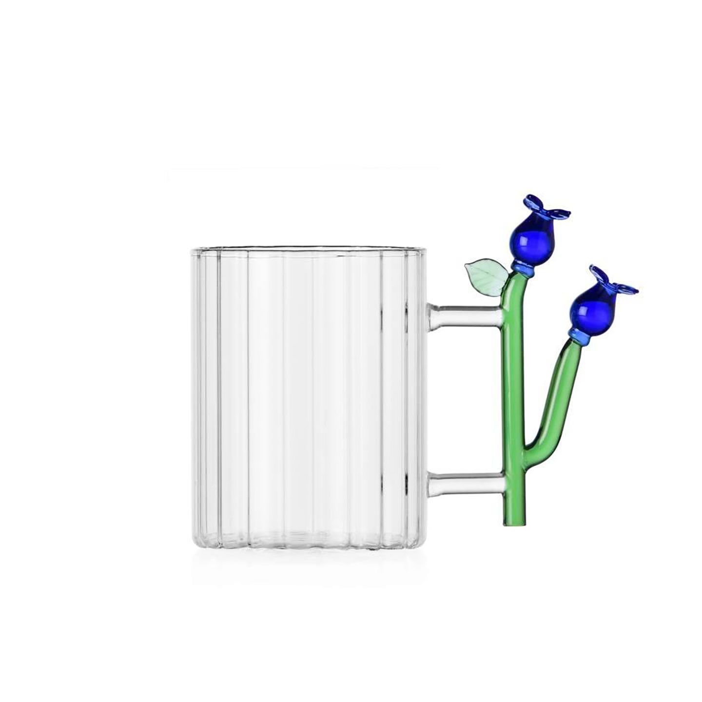 Ichendorf Botanica Optic Mug Blue Flower 15.2 oz IC354.490, 790955395985