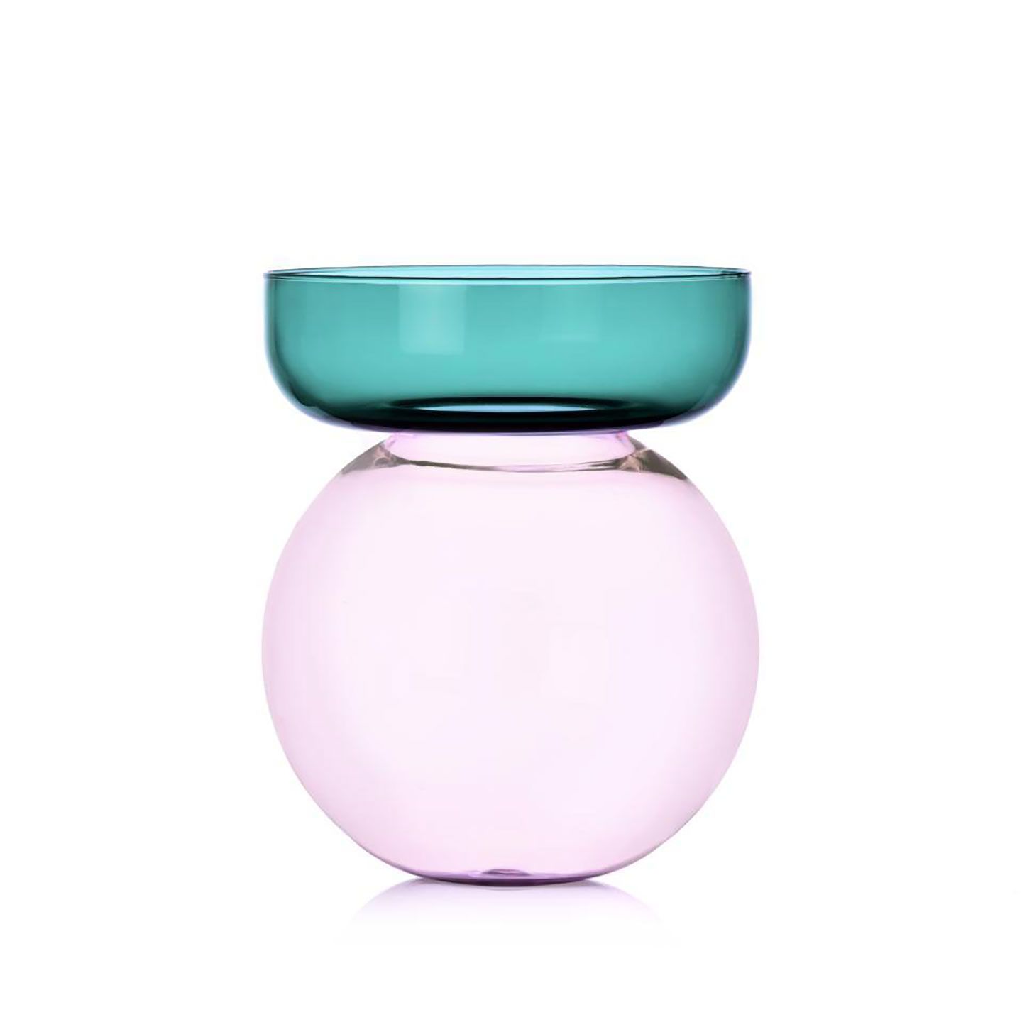Ichendorf Aura Spherical Vase Petrol-Pink 9.84 Inch IC367.222, 790955321977