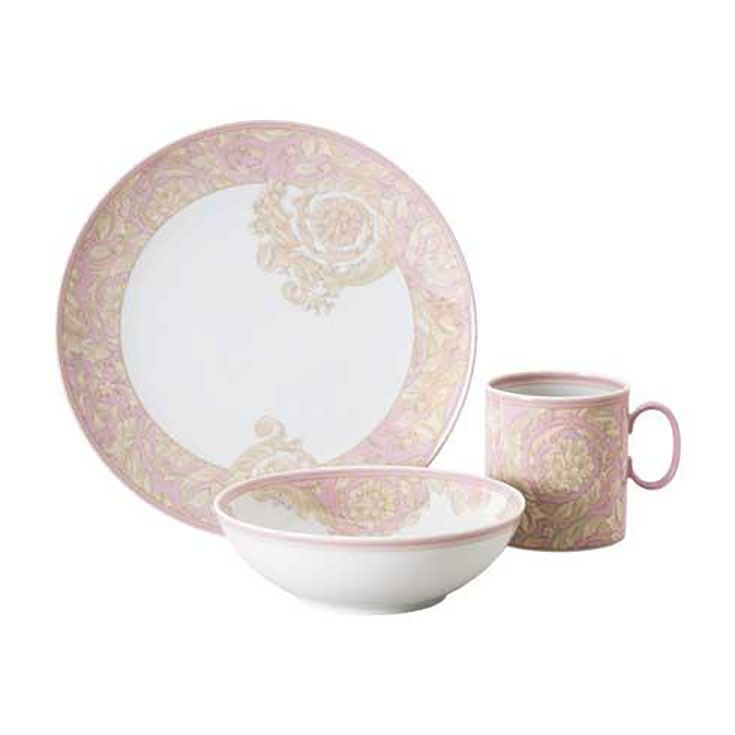 Versace Barocco�Rose Kids Dinnerware Set 3 Piece 19335-403780-28447, 790955195905