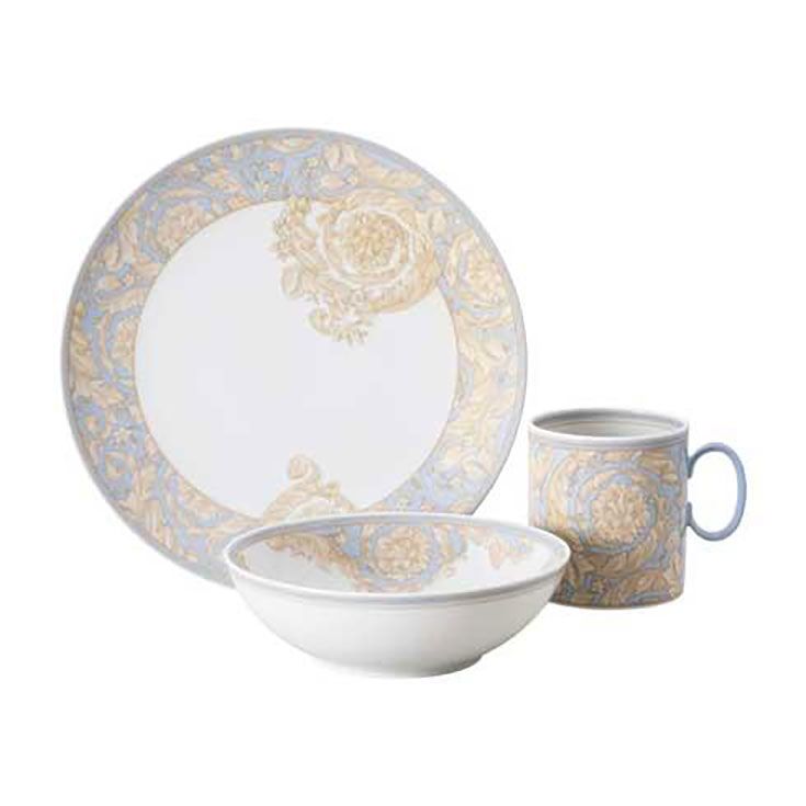 Versace Barocco�Blue Kids Dinnerware Set 3 Piece 19335-403781-28447, 790955195929