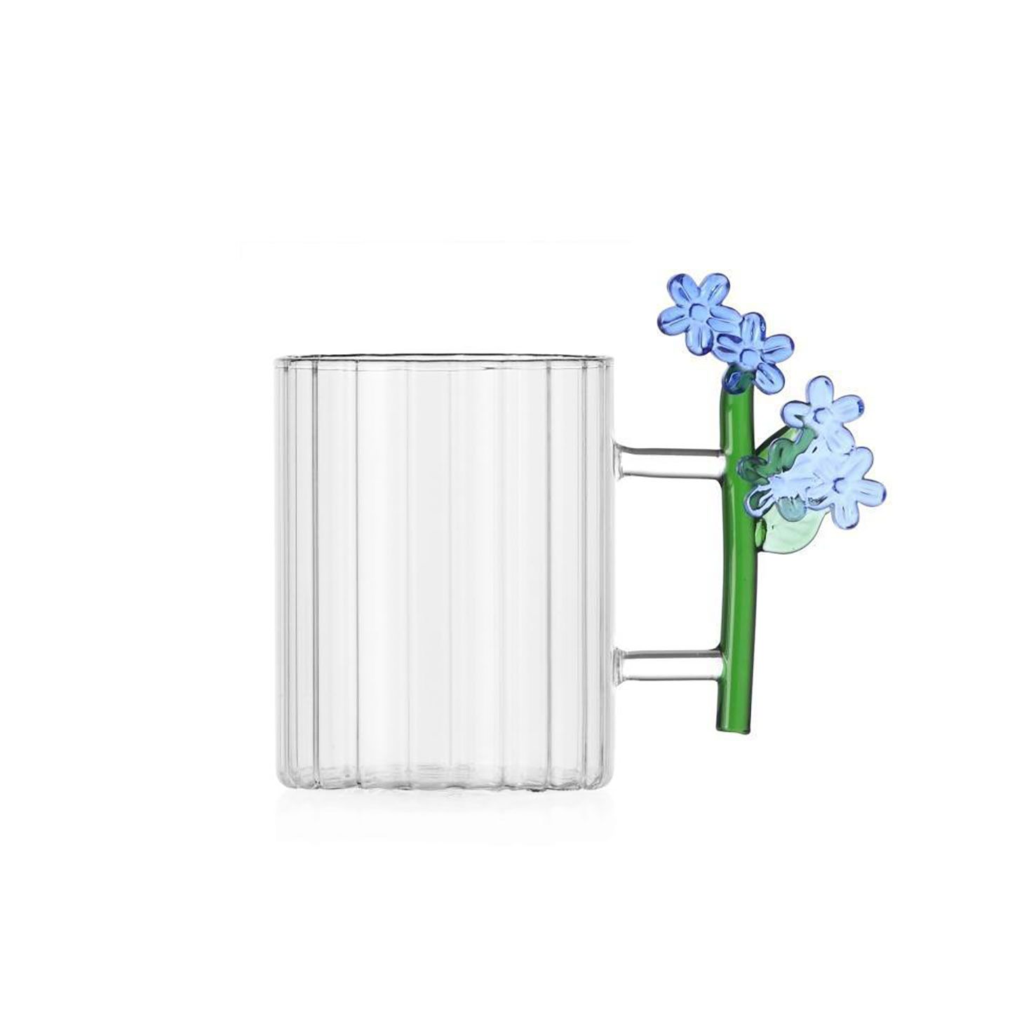 Ichendorf Botanica Optic Mug Light Blue Flower 15.2 oz IC354.495, 790955396036