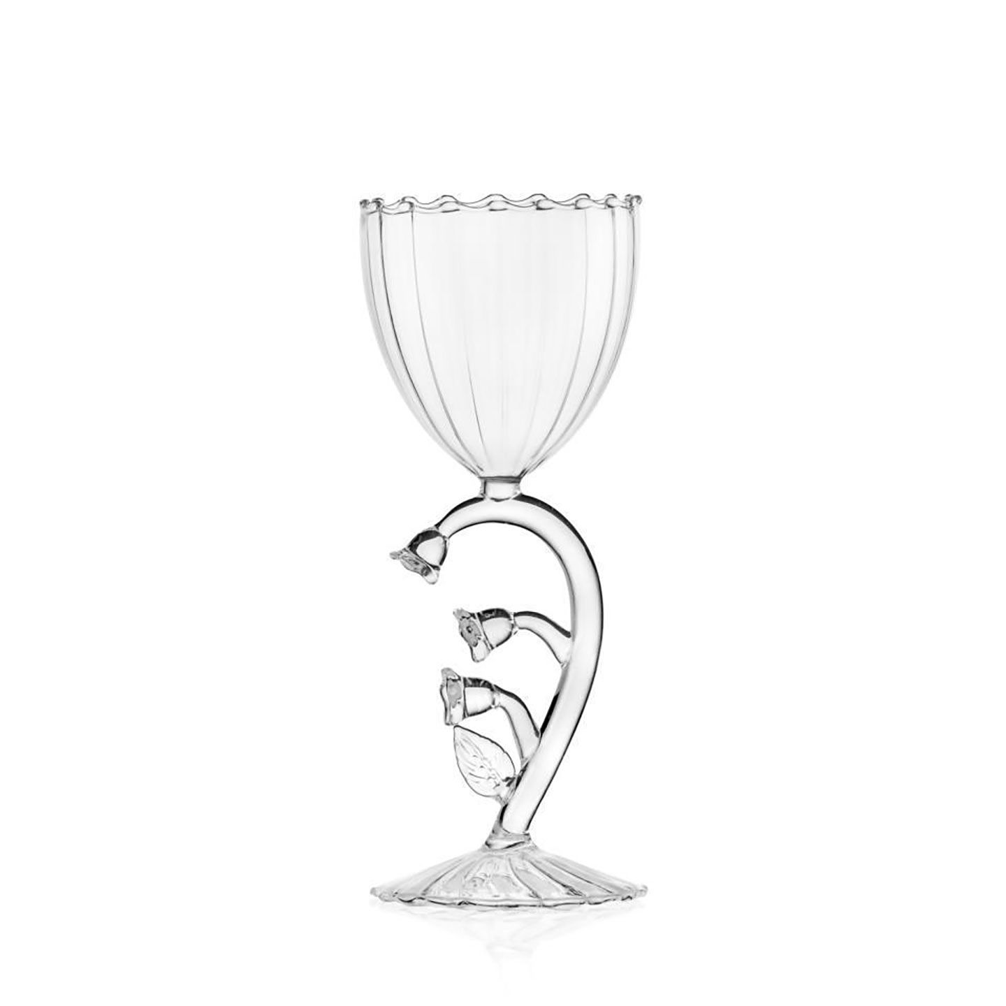 Ichendorf Botanica Stemmed Glass Lily-Of-The-Valley Clear 9.5 oz IC354.284, 790955396074