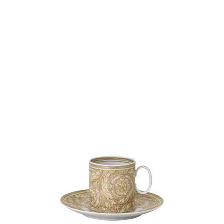 Versace Barocco Beige Coffee Cup and Saucer 6 Inch 6 oz 19335-403782-14740, 790955316522
