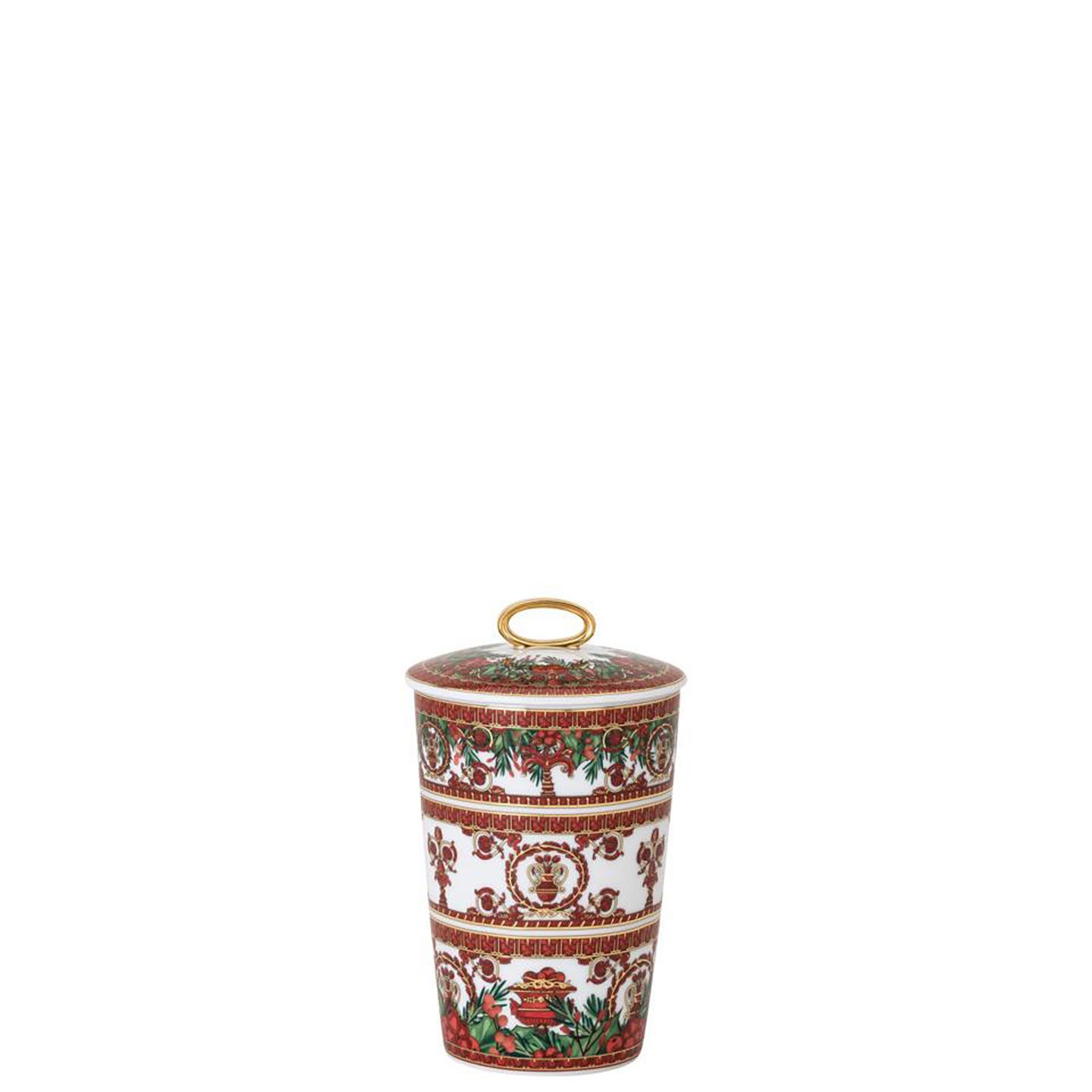 Versace Love Baroque Holiday Scented Votive with Lid 5 1/2 Inch 14402-409960-24868, 790955316720
