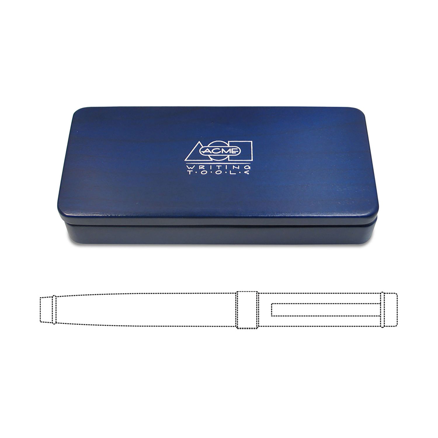 ACME Studio Blue Wooden Flat Top Pen Packaging ZPBOX08