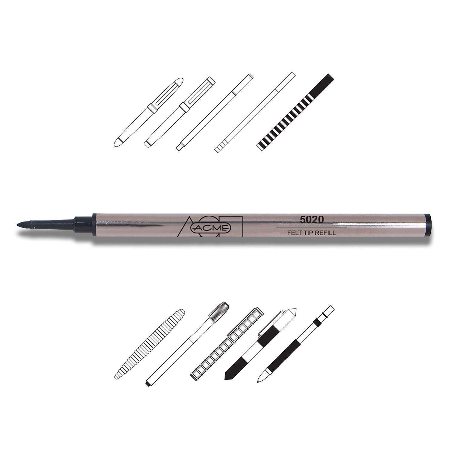 ACME Studio Black Felt Tip Refill PREF5020FTR