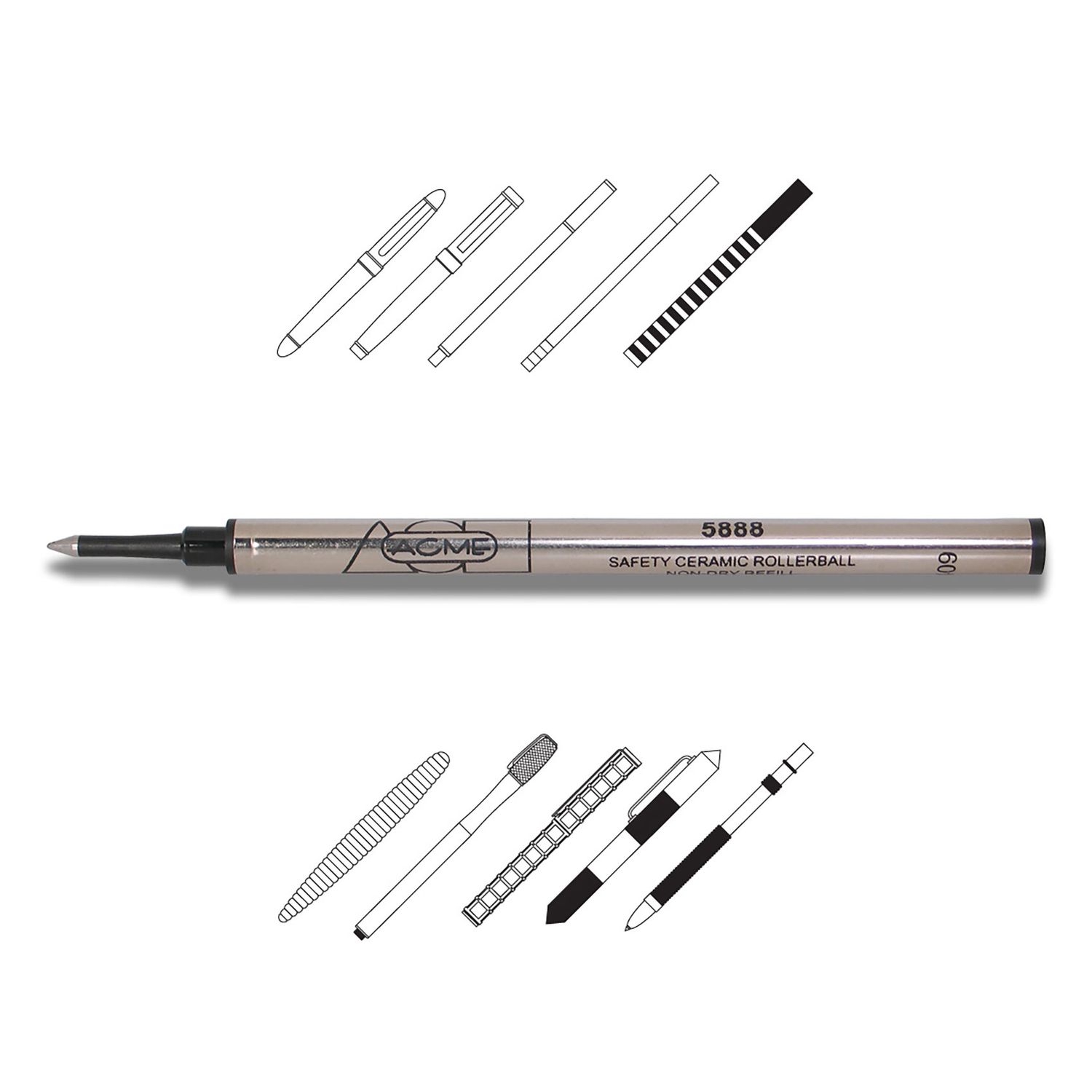 ACME Studio 5888 Roller Ball Refill Black PREF5888BK