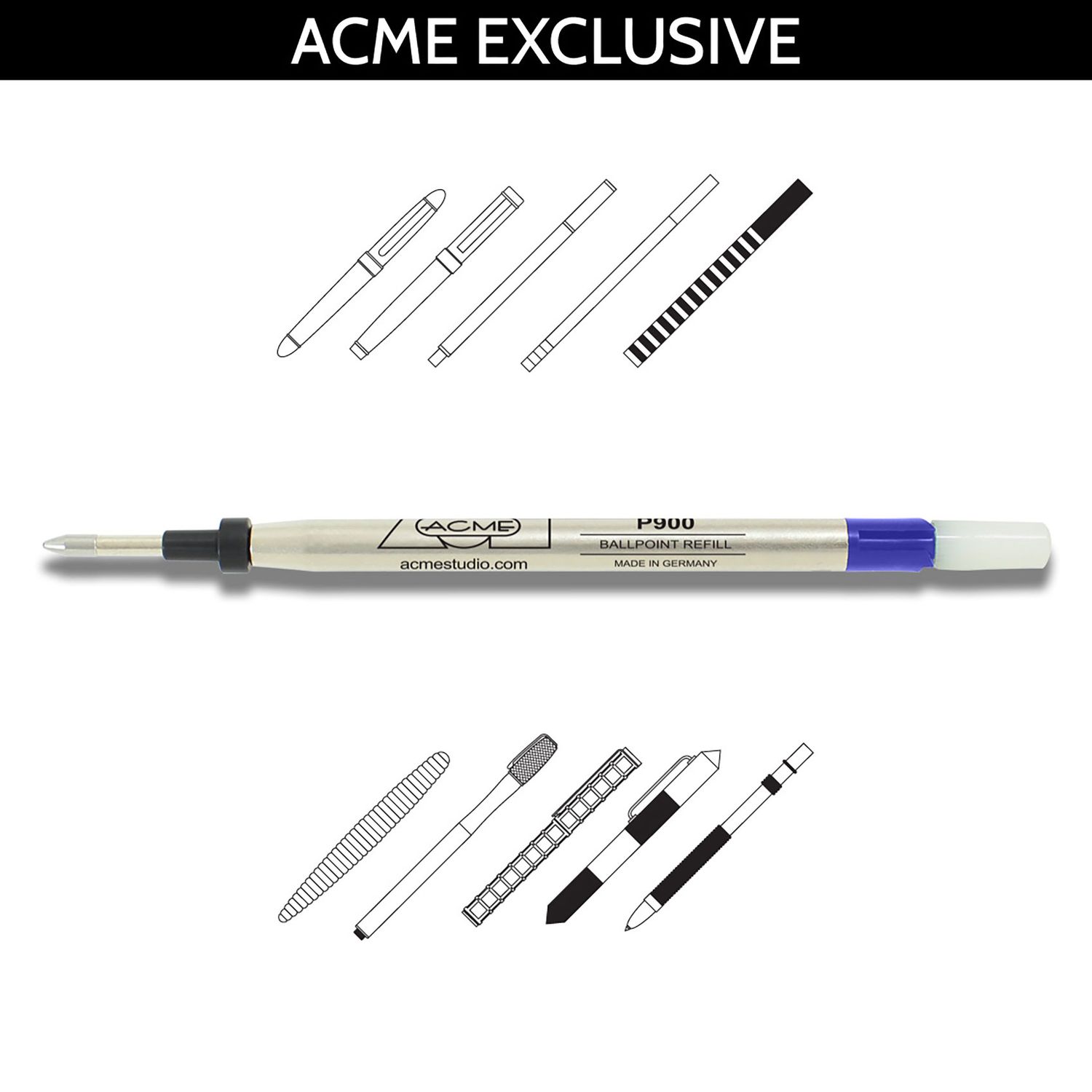 ACME Studio Acme Ballpoint Ocean Blue Refill PREFP900BPBL