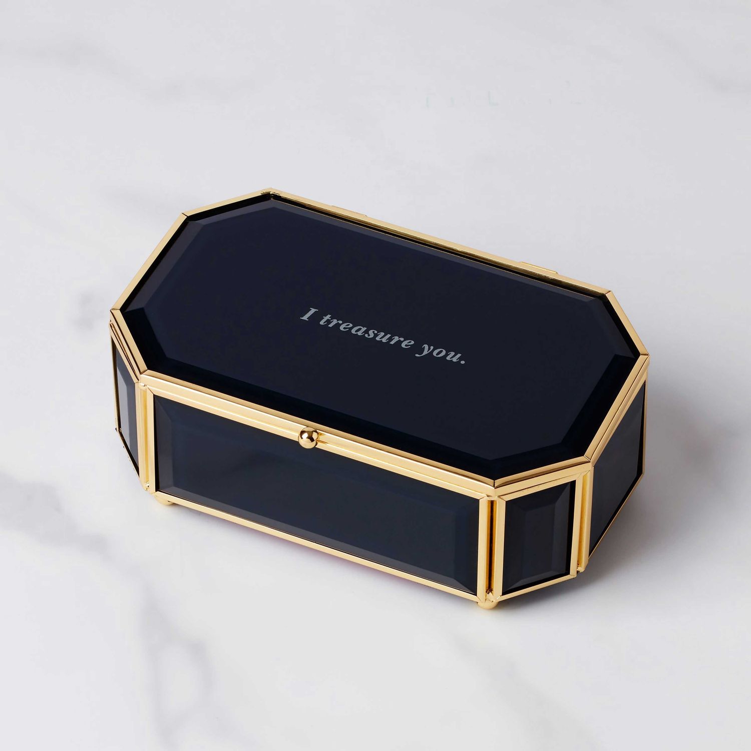 Kate Spade I Treasure You Black Jewelry Box 897378, 882864871435