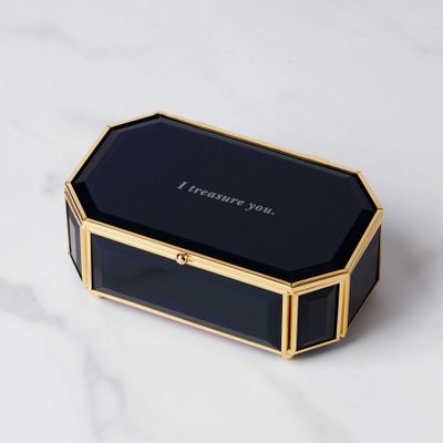 Kate Spade I Treasure You Black Jewelry Box 897378, 882864871435