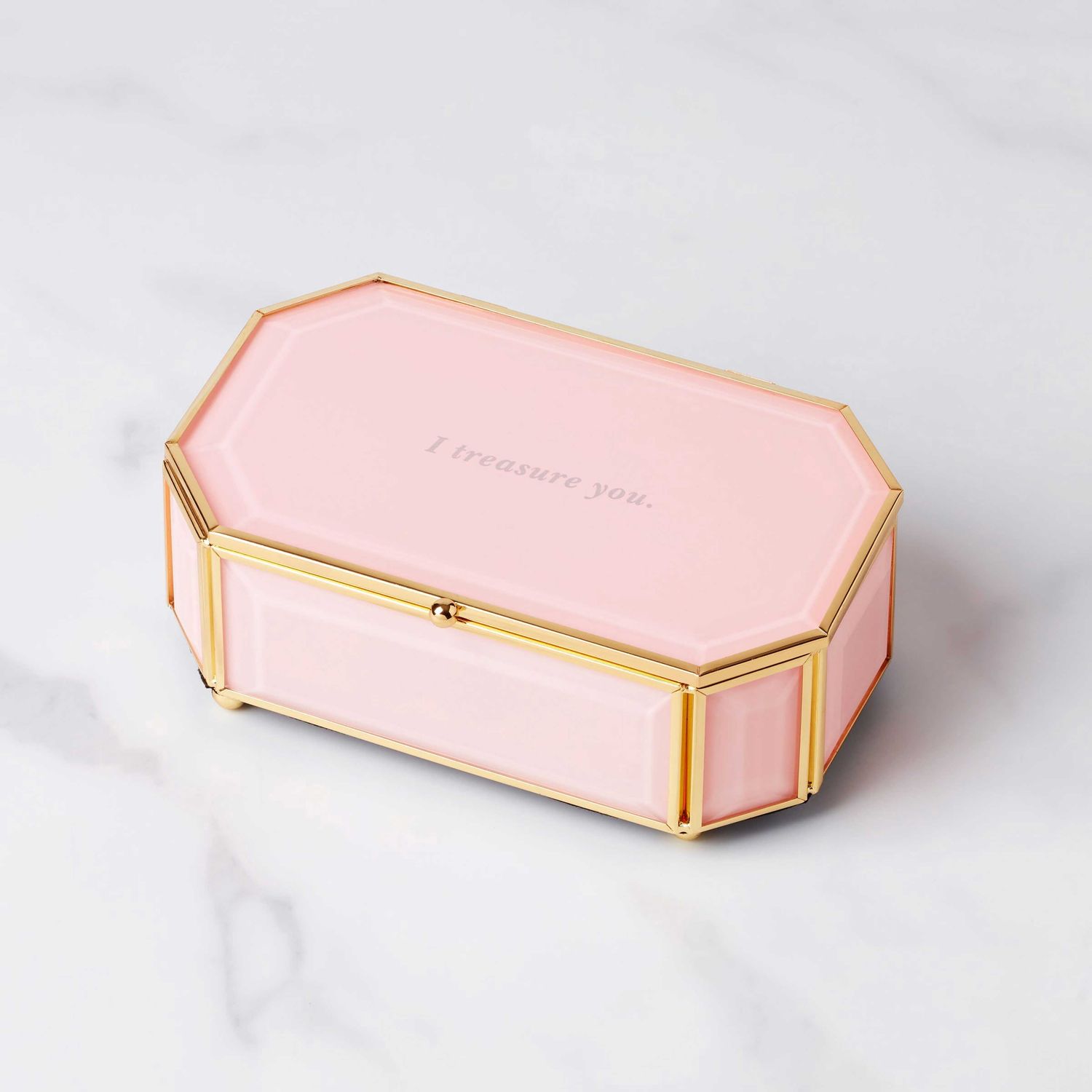 Kate Spade I Treasure You Pink Jewelry Box 897381, 882864871466