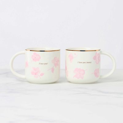 Kate Spade Spring Pansies Mugs Set of 2 897762, 882864871817