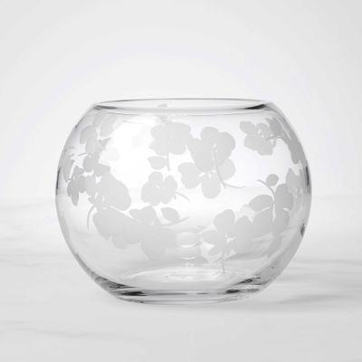 Kate Spade Spring Pansies Glass Petite Rose Bowl 897763, 882864871824