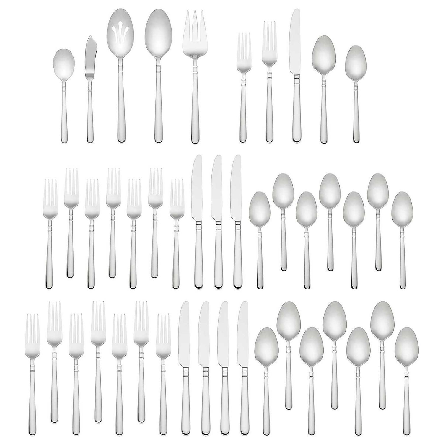 Kate Spade Carlton Street 45-Piece Flatware Set 871230, 882864695086