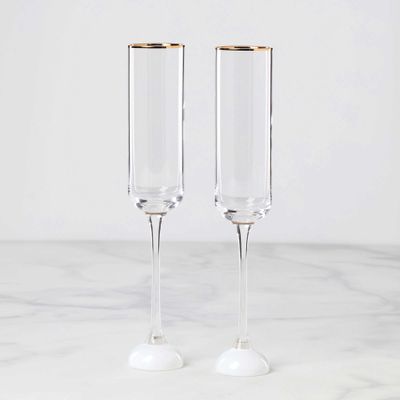 Kate Spade Happily Ever After Toasting Flutes Set of 2 898055, 882864872180