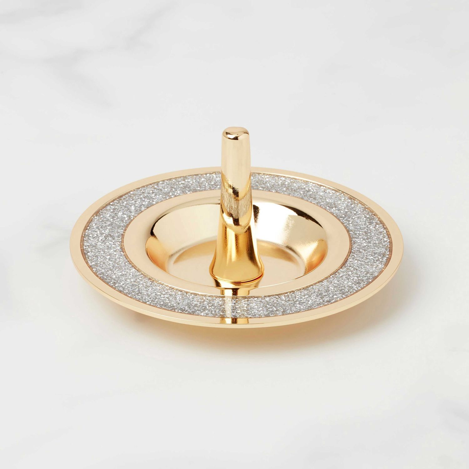 Kate Spade Sitting Pretty Silver Glitter Ring Dish 897452, 882864871510