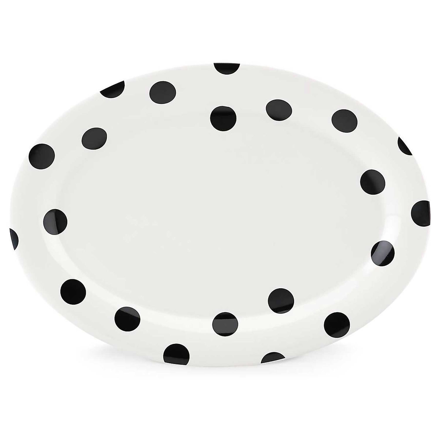 Kate Spade Deco Dot 14 Oval Serving Platter 856717,