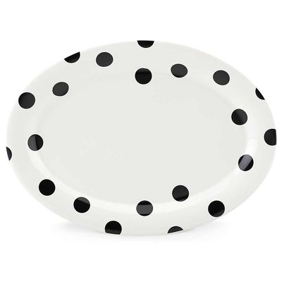 Kate Spade Deco Dot 14 Oval Serving Platter 856717,