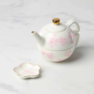 Kate Spade Spring Pansies Tea For One With Tea Bag Holder 897764, 882864871831
