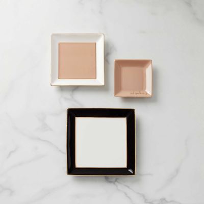Kate Spade Make It Pop Neutral Black 3-Piece Tray Set 895880, 882864870834