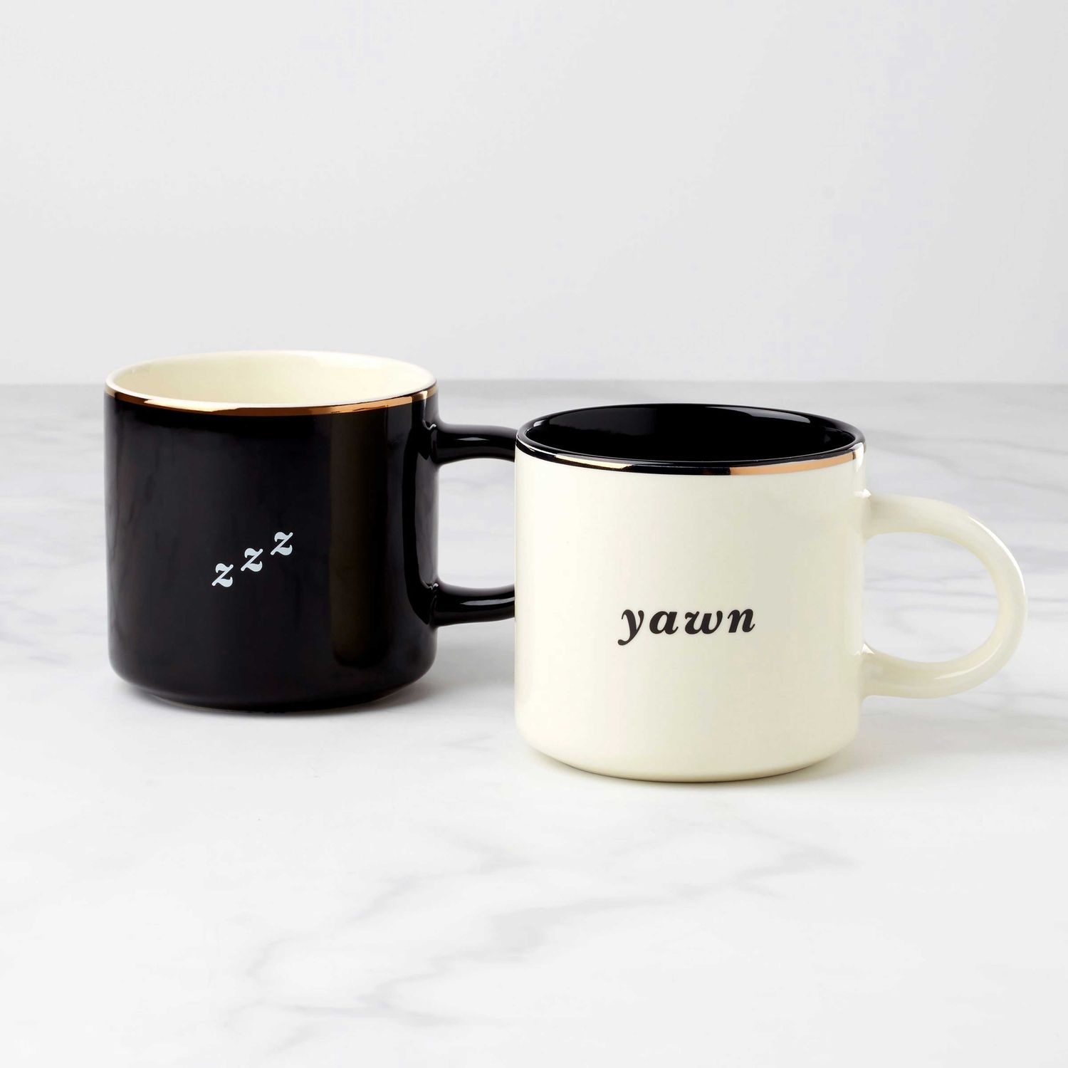 Kate Spade Yawn &amp; Zzz Mugs Set of 2 897464, 882864871633