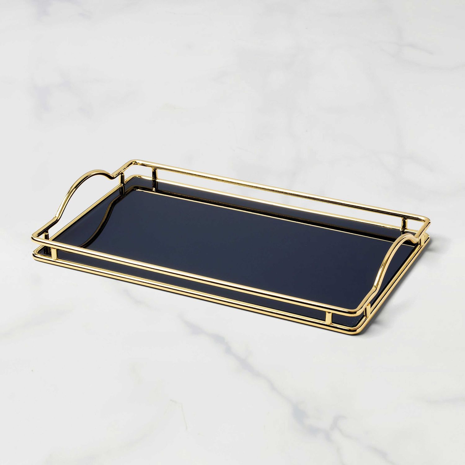 Kate Spade Make It Pop Glass Vanity Tray Navy 897931, 882864871848