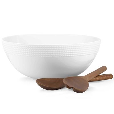 Kate Spade Wickford Salad Set With Wood Servers 854366, 882864562845