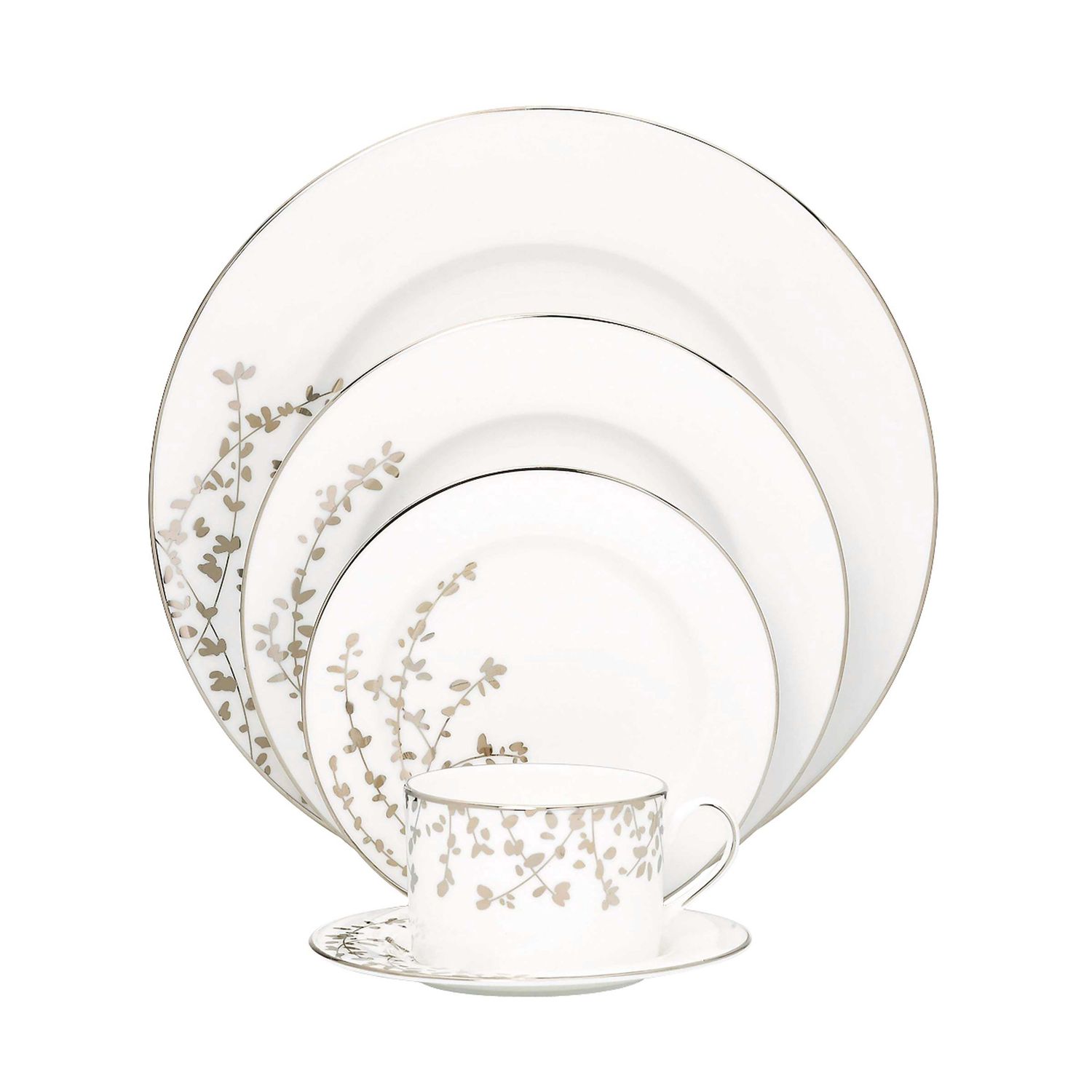 Kate Spade Gardner Street Platinum 5-Piece Place Setting 807843, 882864221001