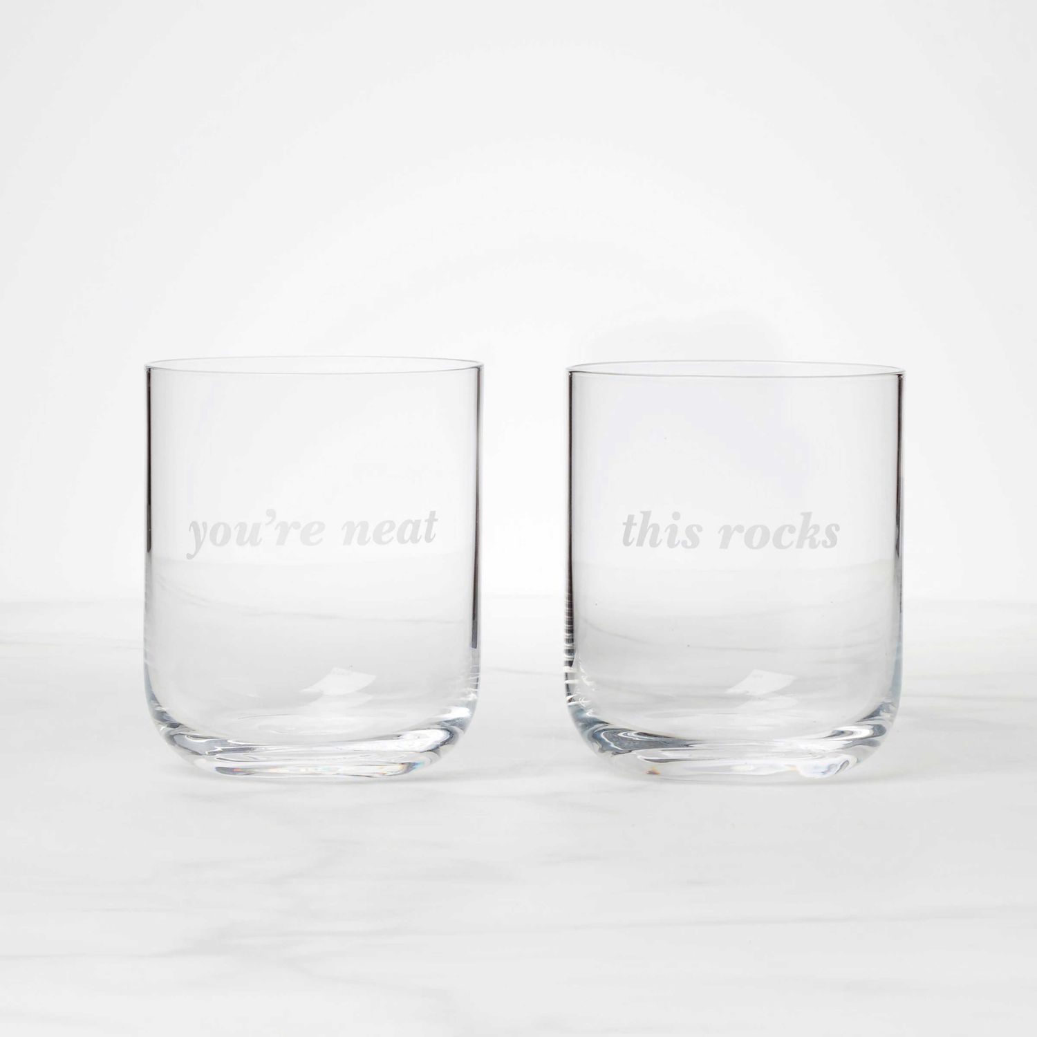 Kate Spade This Rocks &amp; You're Neat Dof Glasses Set of 2 897458, 882864871572