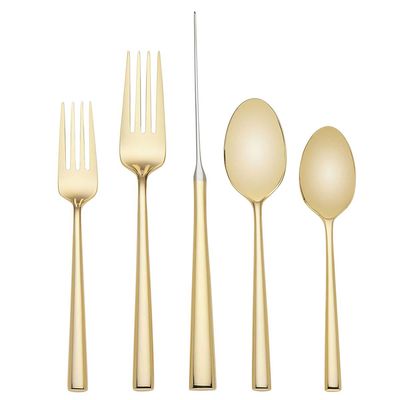 Kate Spade Malmo Gold 5-Piece Flatware Set 859567, 882864635280