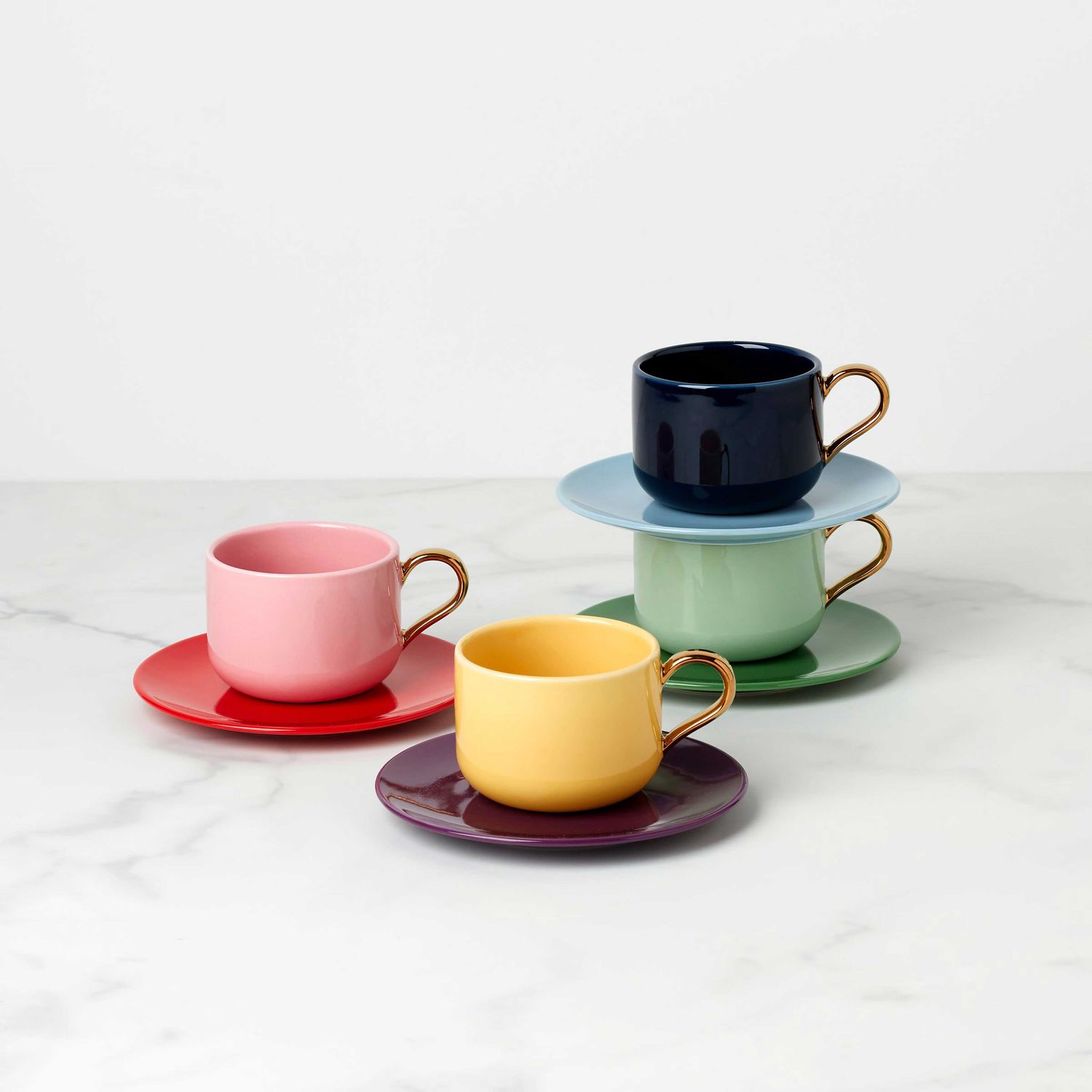 Kate Spade Make It Pop 8-Piece Cup &amp; Saucer Set 894770,