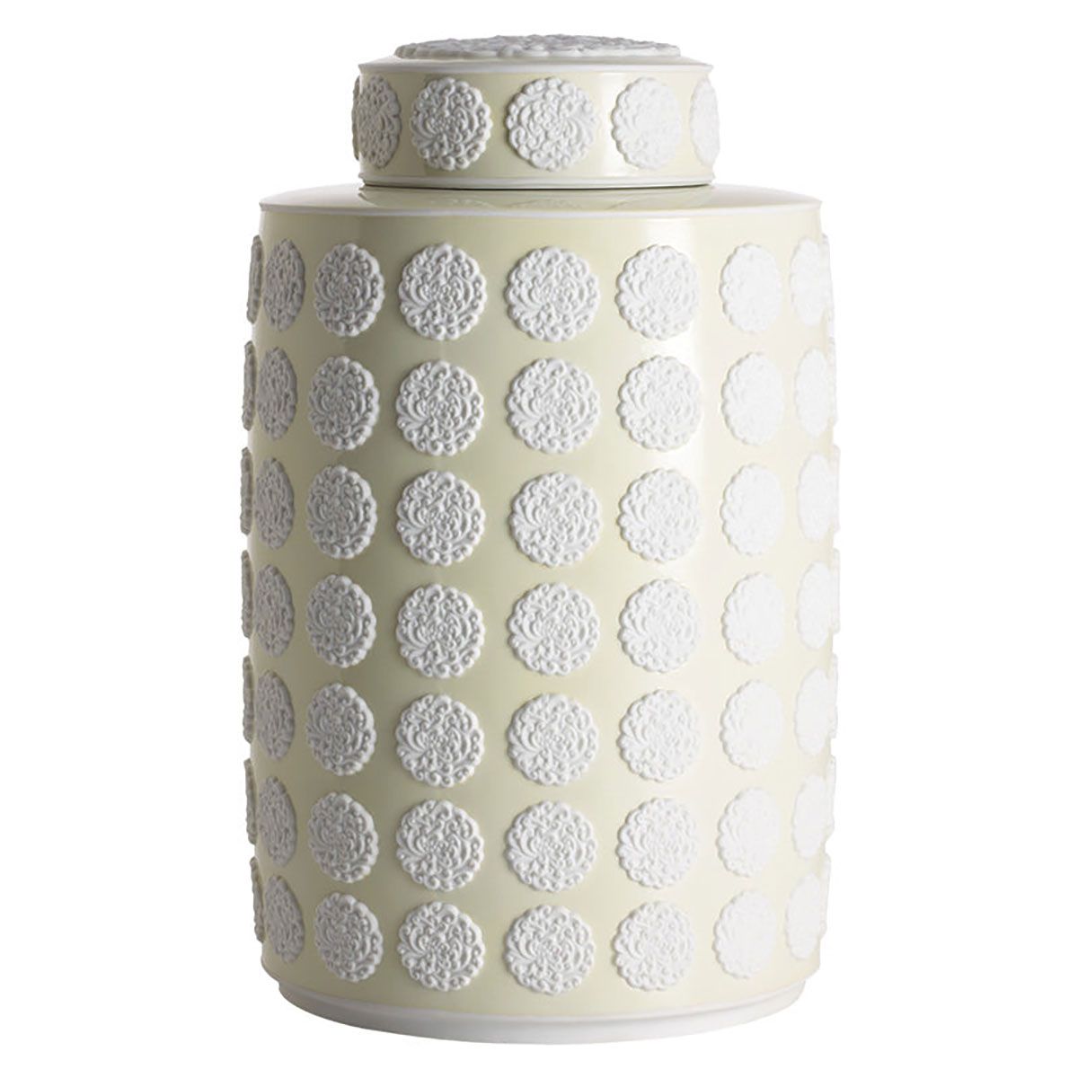Jean Boggio Rainbow Ginger Jar Ivory White Bisque JB00699W
