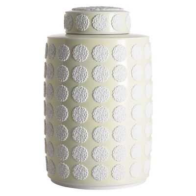 Jean Boggio Rainbow Ginger Jar Ivory White Bisque JB00699W