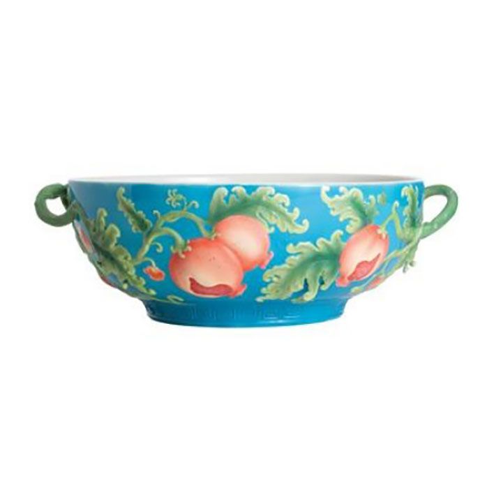 Jean Boggio Summer Garden Soup Bowl Turquoise JB00870