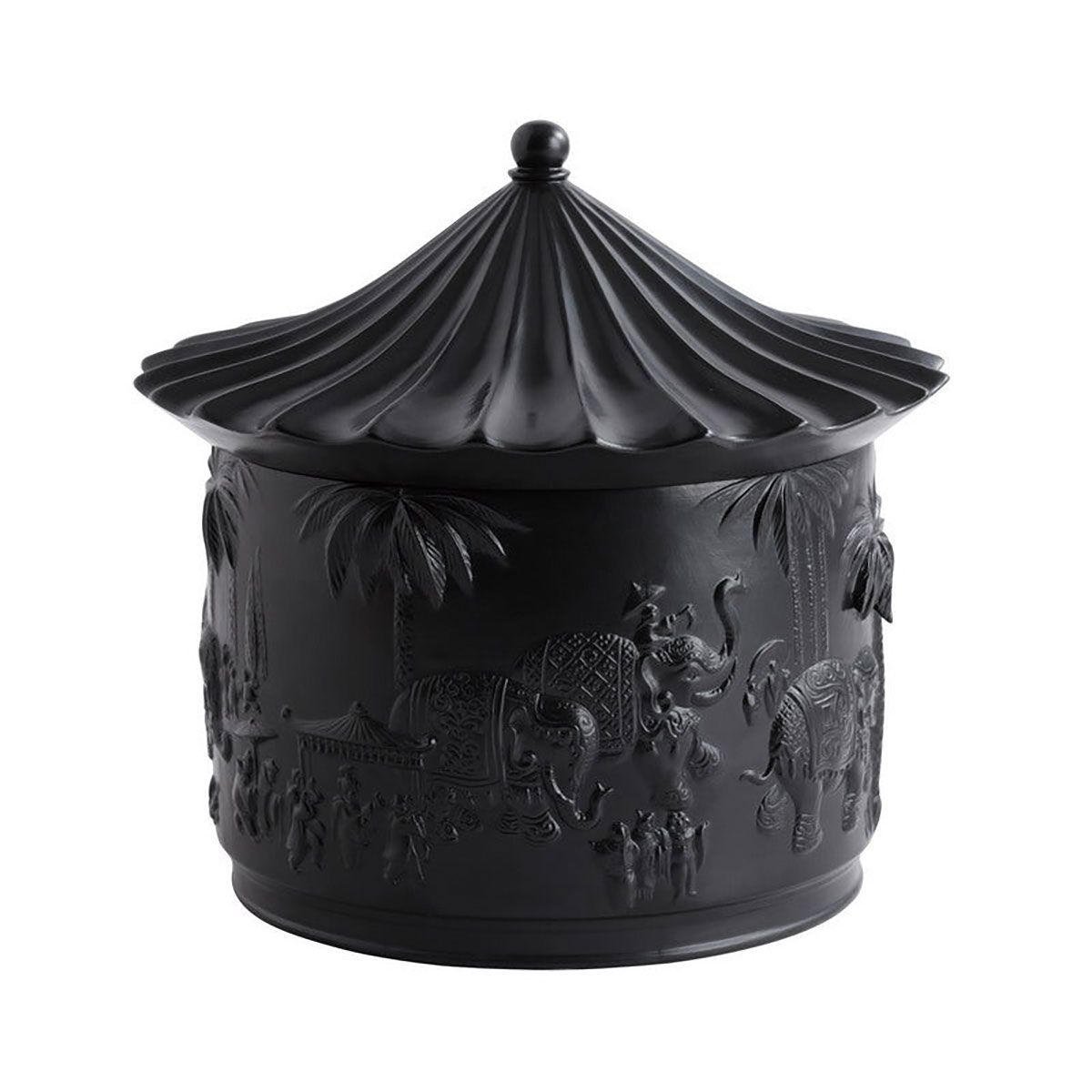 Jean Boggio Xiang Mid Size Covered Box Black Mat JB00926B