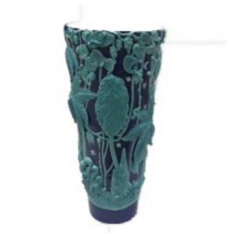 Jean Boggio Extraordinary Garden Tall Vase Turquoise and Blue JB00124BT