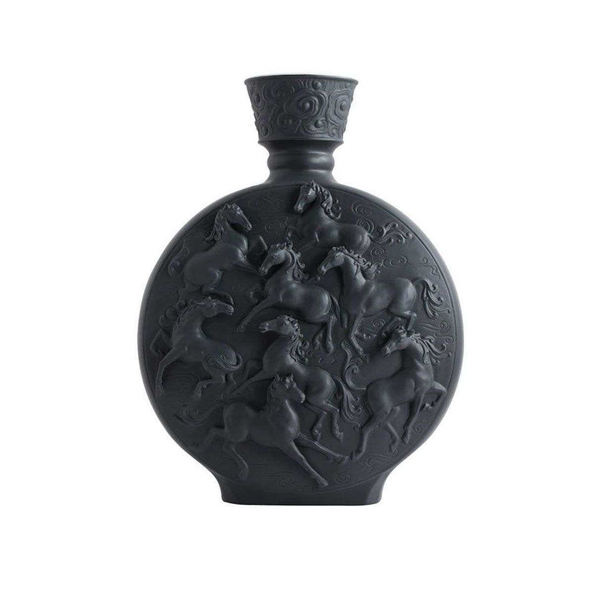Jean Boggio Horse Mid Size Vase Black Mat JB00904B