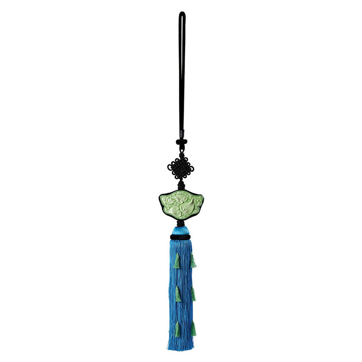 Jean Boggio Blossom of Jade Curtain Tassel Green With Blue Tassel JB00536G