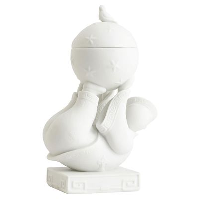 Jean Boggio Baby Circus An Boy With Big Ball Covered Box Figurine White Bisque JB00707W