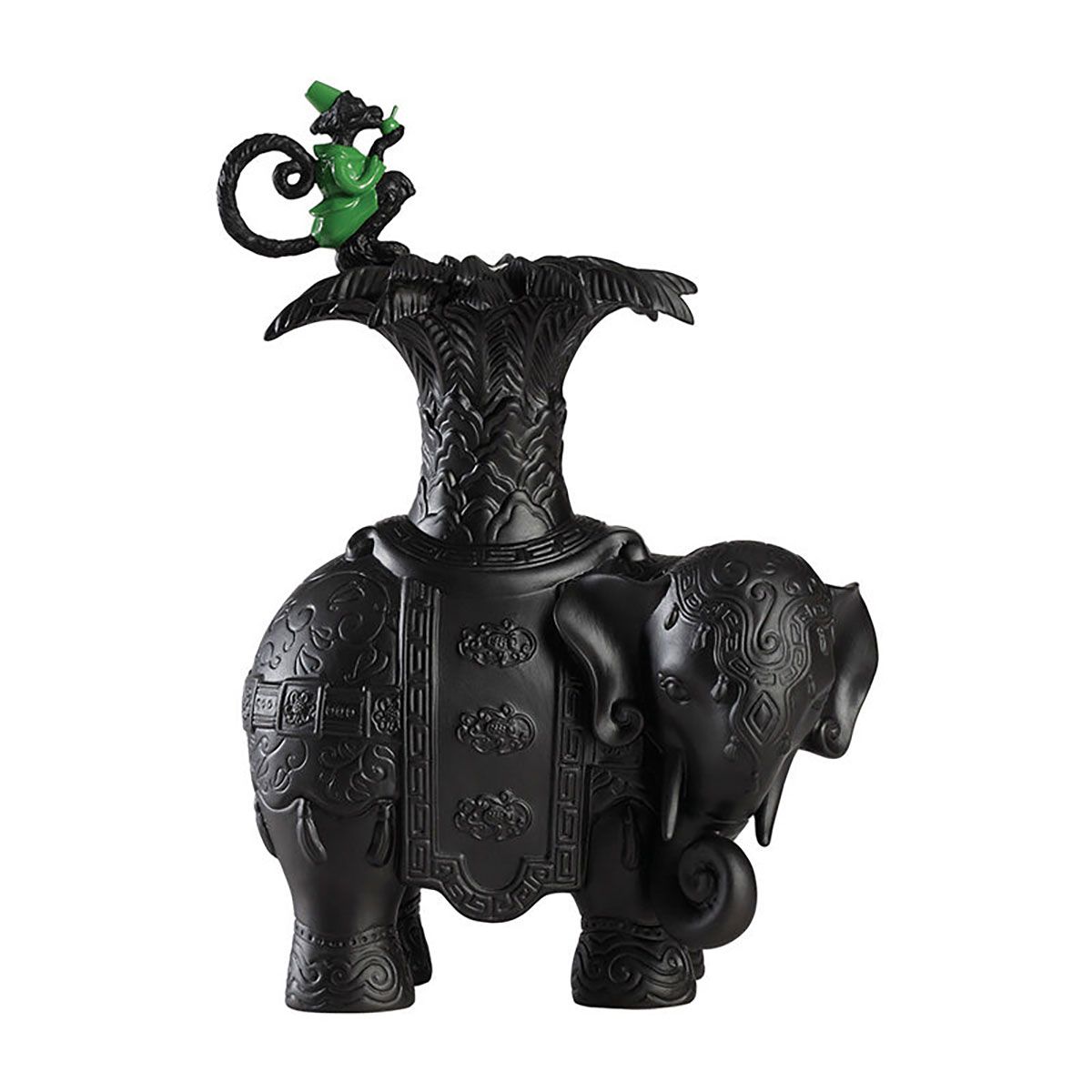 Jean Boggio Xiang With Marmoset Candleholder Left Green JB00531BG