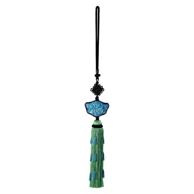 Jean Boggio Blossom of Jade Curtain Tassel Blue With Green Tassel JB00536BG